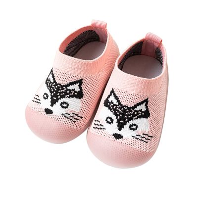 Toddler Sock Shoes Infant Boys Girls Animal Prints Cartoon Socks Shoes Toddler The Floor Socks Non Slip Prewalker Shoes (Pink, 12-18 Months)