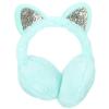 BESPORTBLE Cat Ear Earmuffs Winter Ear Warmer Fluffy Cozy Cute Earmuffs Adjustable Winter Sequin Faux Warm Ear Warmer for Women Girls Outdoor view 1