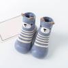 Baby Moccasins Infant Boys Girls Animal Cartoon Socks Shoes Toddler Fleece Floor Socks Non Slip Prewalker Shoes (Light Blue, 6-12 Months) view 3