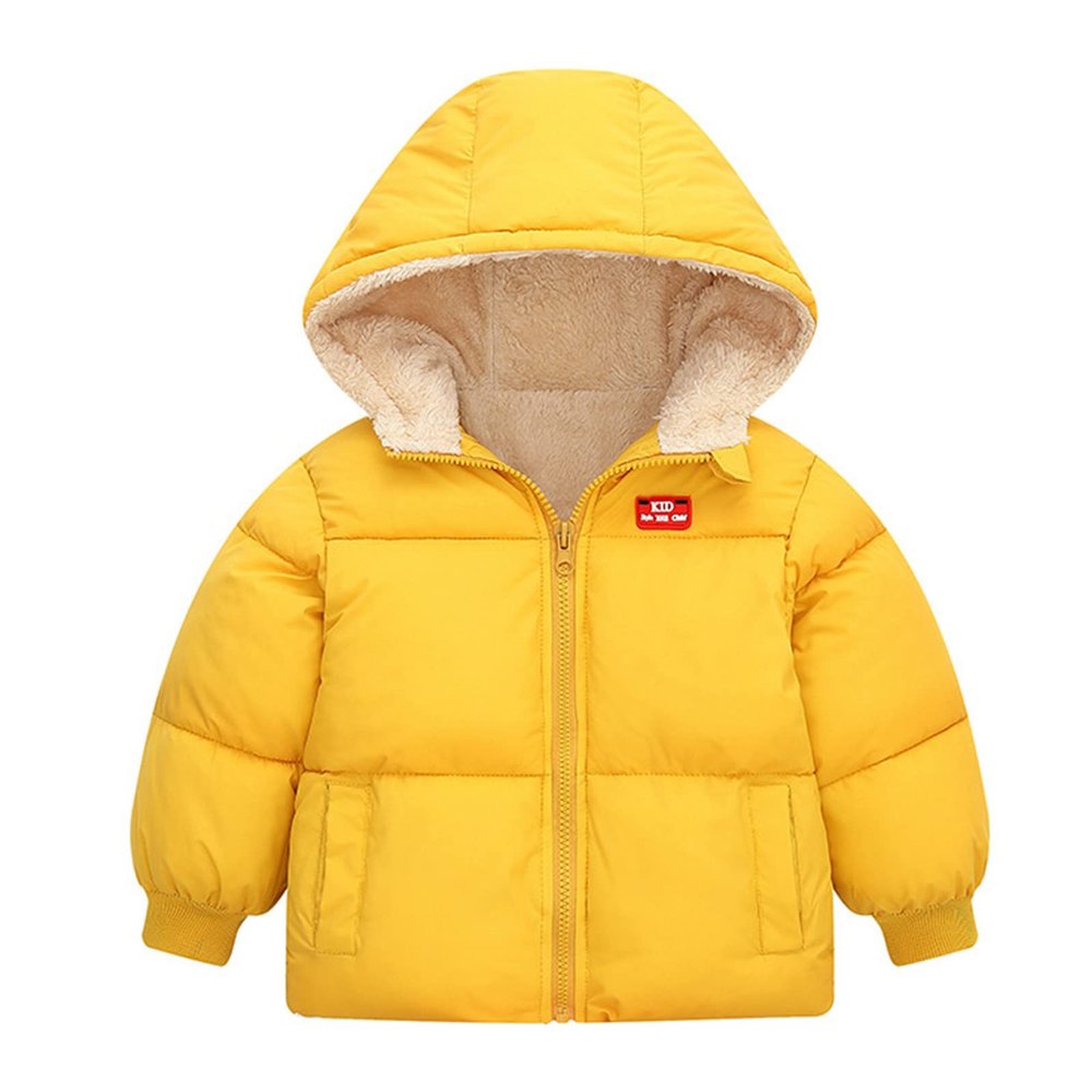 Baby Boy Winter Clothes Toddler Kids Baby Boys Girls Sweater Sets Padded Snowsuit Infant Winter Clothes Hooded Yellow