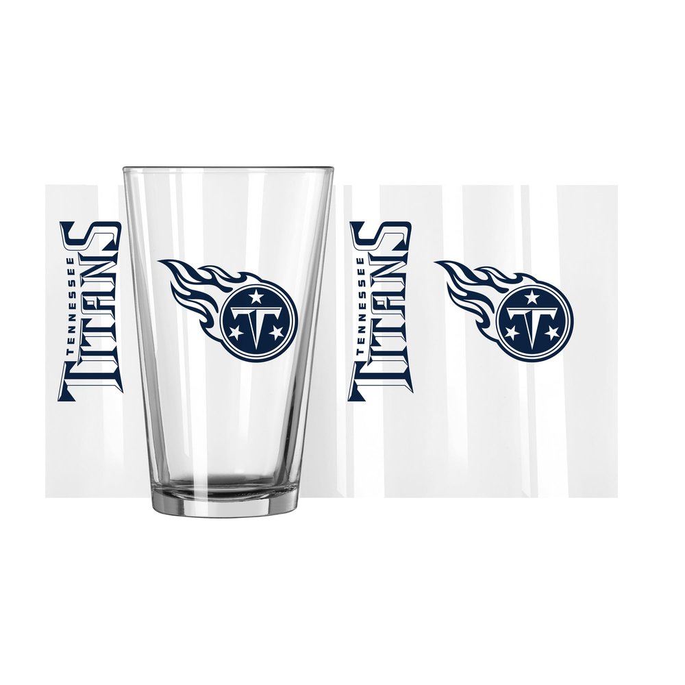 logobrands Tennessee Titans 16oz. Team Wordmark Game Day Pint Glass