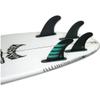 Futures Fins F6 Alpha 5-Fin Set Carbon-Teal M view 3