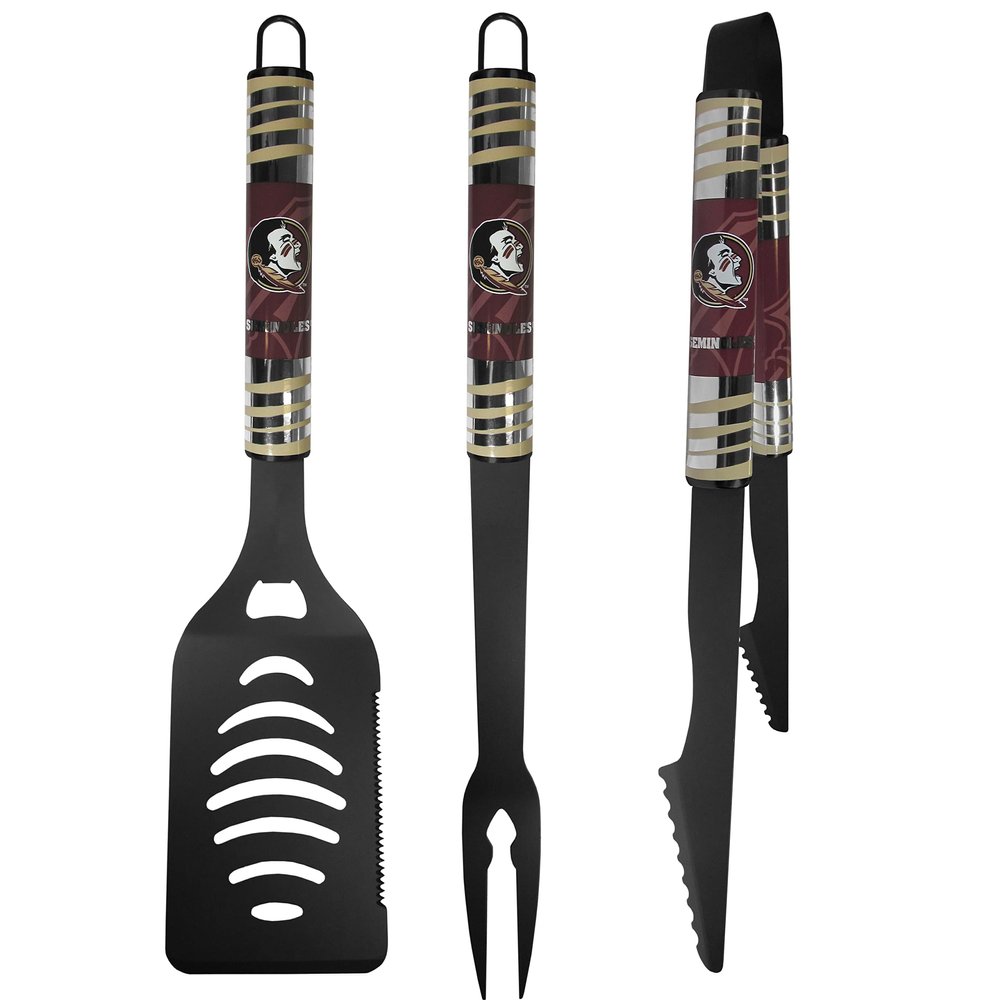 Siskiyou Sports NCAA Florida State Seminoles 3 pc Black Tailgater BBQ Set, One Size