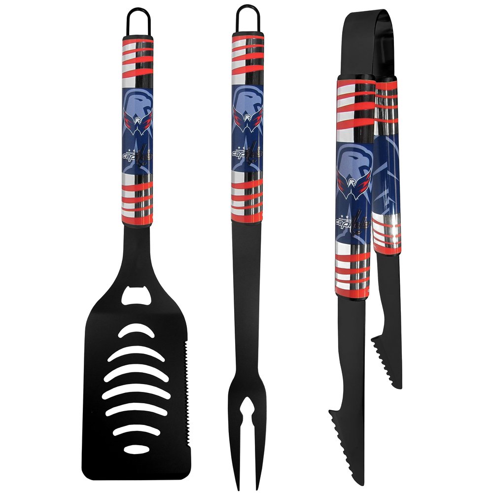 Siskiyou Sports NHL Washington Capitals 3 pc Black Tailgater BBQ Set, One Size