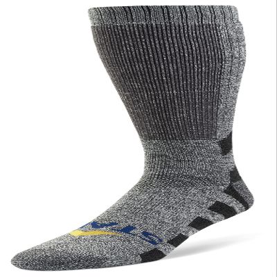 Stabil Unisex Work Socks, Black And Grey, 13-16 US