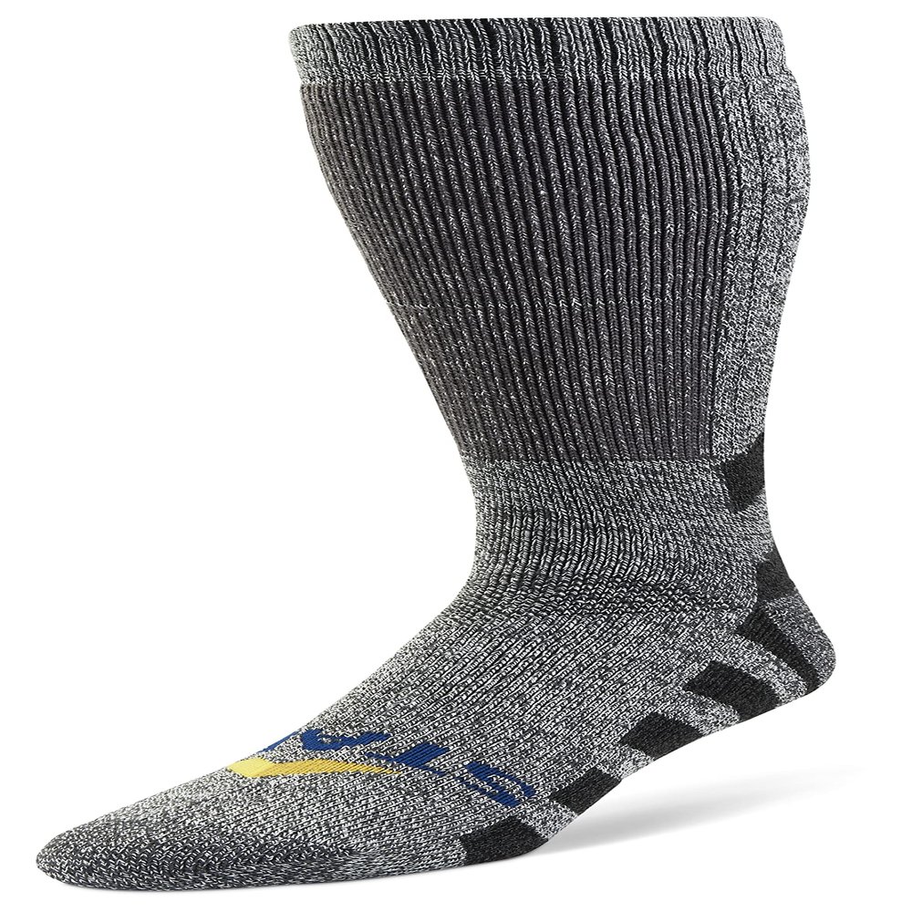 Stabil Unisex Work Socks, Black And Grey, 13-16 US