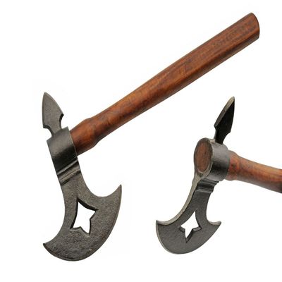13" Wood Handle Carbon Steel Handcrafted Replica Medieval Axe