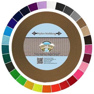 Country Brook Design - 3/8 Inch Heavy Duty 100% Real Nylon Webbing - 25+ Vibrant Colors (Coyote Tan, 20 Yards)