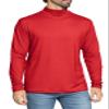 Men's Long Sleeve Mock Neck Turtleneck Red 3X view 1