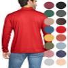 Men's Long Sleeve Mock Neck Turtleneck Red 3X view 3