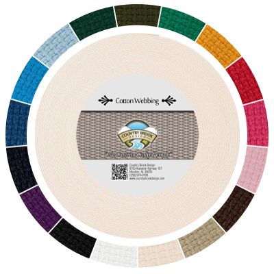 Country Brook Design - 1" Cotton Webbing Strap - Lightweight, Organic and Gentle with Skin Cotton Strapping - 50 Yards, Natural