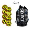 Select Classic V21 Soccer Ball, 8-Ball Pack with Duffle Ball Bag and Hand Pump, Yellow, Size 3 view 1