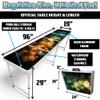 8-Foot Folding Party Table w/Music Sync LED Lights, Free Set of HEXCUPs & (9) Pong Balls - Bubbles view 2