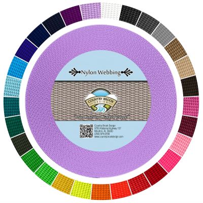 Country Brook Design - 3/8 Inch Heavy Duty 100% Real Nylon Webbing - 25+ Vibrant Colors (Lavender, 10 Yards)