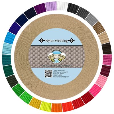 Country Brook Design - 3/8 Inch Heavy Duty 100% Real Nylon Webbing - 25+ Vibrant Colors (Copper Gold, 20 Yards)