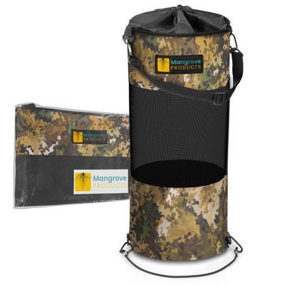 Mangrove Products: Portable Boat Trash Can, Reusable Boat Trash Bag, Boat Accessories Marine, Boat Storage, Boating Accessories, Pontoon Boat Accessories, for Fishing or Camping (Camo)