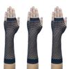 spomei Fishnet Glove Women, Girl Nylon Fish Mesh Arm Warmers for 80s Themed Party or Punk Rock & Night Club W-N-NG2 (3 Pairs - Black Fishnet Gloves) view 1