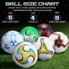 Deekin 6 Pcs Soccer Ball with Pump Size 5/4/3 Soccer Ball Official for Indoor Outdoor Sport Practice Competition Training Accessories for Child Teen Adult Game Training Christmas Operation(Size 4) view 3