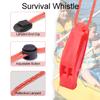 4 Pack Emergency Whistles, Loud Shrill Safety Whistle with Reflective Lanyard for Outdoor Climbing Hiking Camping Fishing Boat Kayak Life Vest Jacket Boating Water Survival Rescue Signaling (Orange) view 4
