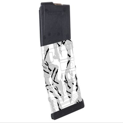 Pack of 3 Light Winter Tiger Stripes camouflage Premium Vinyl wrap (skin) DIY kit for 30/20/10 rounds 5.56/0.223 NATO magazine. Durable, waterproof, matte. Inspired by Battlefield 4 (BF4).