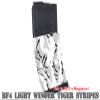 Pack of 3 Light Winter Tiger Stripes camouflage Premium Vinyl wrap (skin) DIY kit for 30/20/10 rounds 5.56/0.223 NATO magazine. Durable, waterproof, matte. Inspired by Battlefield 4 (BF4). view 3
