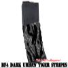 Pack of 3 Dark Urban Tiger Stripes camouflage Premium Vinyl wrap (skin) DIY kit for 30/20/10 rounds 5.56/0.223 NATO magazine. Durable, waterproof, matte. Inspired by Battlefield 4 (BF4). view 3