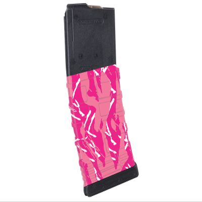 One Stop Decals Pack of 3 Pink Tiger Stripes Camouflage Premium Vinyl wrap (Skin) DIY kit for 30/20/10 Rounds 5.56/0.223 NATO Magazine. Durable, Waterproof, Matte. Inspired by Battlefield 4 (BF4).