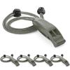 4Pack Emergency Whistles with Adjustable Reflective Lanyard, Shrill Loud Safety Whistle for Outdoor Survival Hiking Camping Hunting Fishing Kayak Life Vest Jacket Boating Rescue Signal (MilitaryGreen) view 1