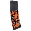 Pack of 3 Black/Orange Tiger Stripes camouflage Premium Vinyl wrap (skin) DIY kit for 30/20/10 rounds 5.56/0.223 NATO magazine. Durable, waterproof, matte. Inspired by Battlefield 4 (BF4). view 1