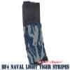 Pack of 3 Light Naval Blue Tiger Stripes camouflage Premium Vinyl wrap (skin) DIY kit for 30/20/10 rounds 5.56/0.223 NATO magazine. Durable, waterproof, matte. Inspired by Battlefield 4 (BF4). view 3