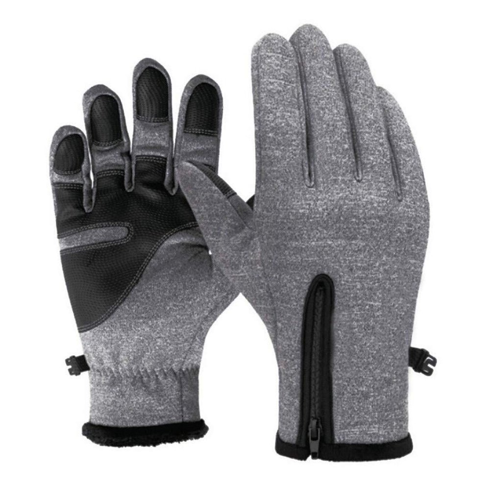 Outdoor Glove Screen Thermal Sports Induction Waterproof Windproof Winter Unisex Sports Goggles About (Grey, XXL)