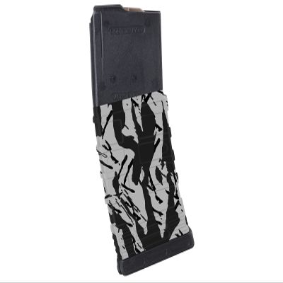Pack of 3 Light Urban Tiger Stripes camouflage Premium Vinyl wrap (skin) DIY kit for 30/20/10 rounds 5.56/0.223 NATO magazine. Durable, waterproof, matte. Inspired by Battlefield 4 (BF4).