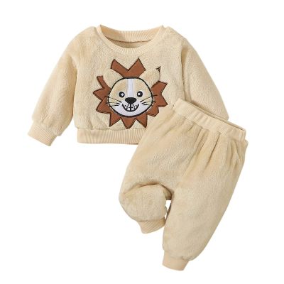 Toddler Baby Boy Clothes Infant Boy Outfits Long Sleeve Pullover Sweatshirt Pant Sets Fall Winter (A, 12-18 Months)
