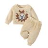 Toddler Baby Boy Clothes Infant Boy Outfits Long Sleeve Pullover Sweatshirt Pant Sets Fall Winter (A, 12-18 Months) view 1