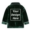 Kids Tales Kids Custom Velvet Pajamas Add Your Own Text Design Button-Down T-Shirt Top + Pants Personalized Christmas Outfits view 2