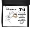 Mi Amor tu eres el Momento mas Bonito - Regalo para prometida o Novia, joyeria para enamoradas o Mujeres - Amor bailando Collar, pendiente, Cadena view 1