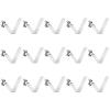 HARFINGTON 15pcs Single Button Kayak Paddle Snap Spring Clip 55mm x 8.8mm 65Mn Spring Steel V-Shaped Hollow Lift Telescopic Locking Tube Pole Clips for Tent Umbrella Camping,Silver Tone view 1