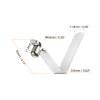 HARFINGTON 15pcs Single Button Kayak Paddle Snap Spring Clip 55mm x 8.8mm 65Mn Spring Steel V-Shaped Hollow Lift Telescopic Locking Tube Pole Clips for Tent Umbrella Camping,Silver Tone view 2