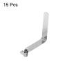 HARFINGTON 15pcs Single Button Kayak Paddle Snap Spring Clip 55mm x 8.8mm 65Mn Spring Steel V-Shaped Hollow Lift Telescopic Locking Tube Pole Clips for Tent Umbrella Camping,Silver Tone view 3