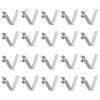 HARFINGTON 20pcs Single Button Kayak Paddle Snap Spring Clip 26mm x 4.8mm 65Mn Spring Steel V-Shaped Hollow Lift Telescopic Locking Tube Pole Clips for Tent Umbrella Camping,Silver Tone view 1