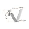 HARFINGTON 20pcs Single Button Kayak Paddle Snap Spring Clip 26mm x 4.8mm 65Mn Spring Steel V-Shaped Hollow Lift Telescopic Locking Tube Pole Clips for Tent Umbrella Camping,Silver Tone view 2