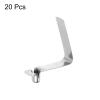 HARFINGTON 20pcs Single Button Kayak Paddle Snap Spring Clip 26mm x 4.8mm 65Mn Spring Steel V-Shaped Hollow Lift Telescopic Locking Tube Pole Clips for Tent Umbrella Camping,Silver Tone view 3