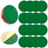 BQSPT 94mm Air Hockey Mallet Felt Pads Replacement Air Hockey Pushers Pads Green Self Adhesive Felt Sticker for 96mm Air Hockey Pushers Handles Paddles Accessories(16 Pack) view 1