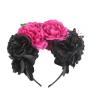 aoozleny Mexican Flower Crowns Headband, Headpiece for Halloween Festival Party (Red-Black) view 4