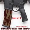 Pack of 3 Light Crimson Tiger Stripes camouflage Premium Vinyl wrap (skin) DIY kit for 30/20/10 rounds 5.56/0.223 NATO magazine. Durable, waterproof, matte. Inspired by Battlefield 4 (BF4). view 2