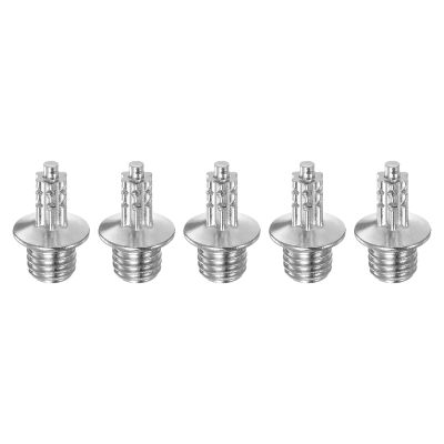 HARFINGTON 5pcs Track Spikes 7mm Hard Steel Plum Blossom Jumping Nails Replacement Spikes for High Jump & Long Jump Track Shoes, Silver Tone