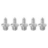 HARFINGTON 5pcs Track Spikes 7mm Hard Steel Plum Blossom Jumping Nails Replacement Spikes for High Jump & Long Jump Track Shoes, Silver Tone view 1