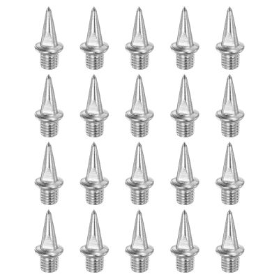 HARFINGTON 20pcs Track Spikes 11.2mm Steel Medium Nails Replacement Spikes for Middle Long-Distance Running Track Shoes, Silver Tone