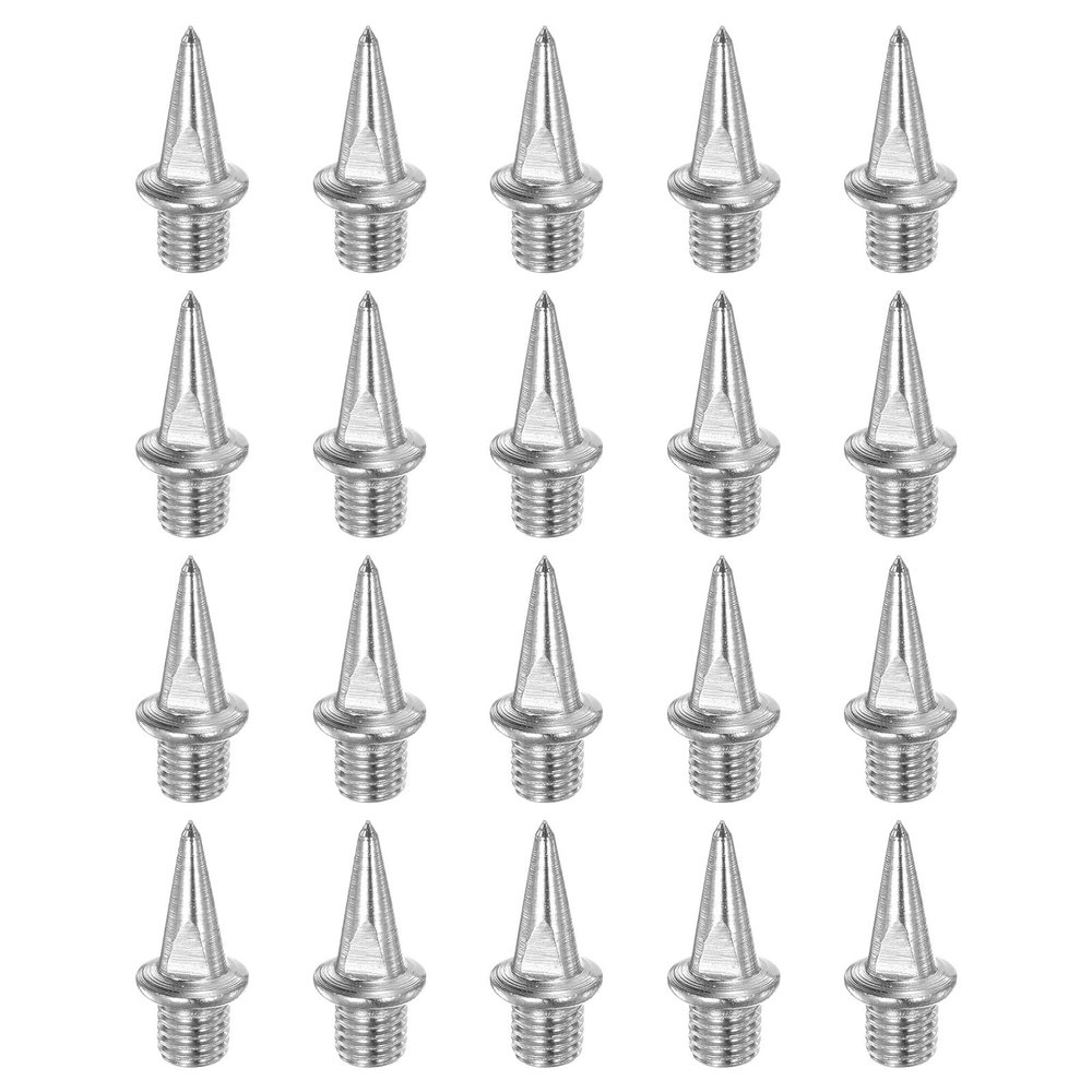 HARFINGTON 20pcs Track Spikes 11.2mm Steel Medium Nails Replacement Spikes for Middle Long-Distance Running Track Shoes, Silver Tone