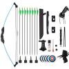 SOPOGER Compound Bow and Arrow Set for Youth & Teens, Beginner Archery Set with 15-18 LB Draw Weight, 8 Arrows, Target Paper & Arm Guard Outdoor Shooting Sports Equipment for Beginners (Blue) view 1